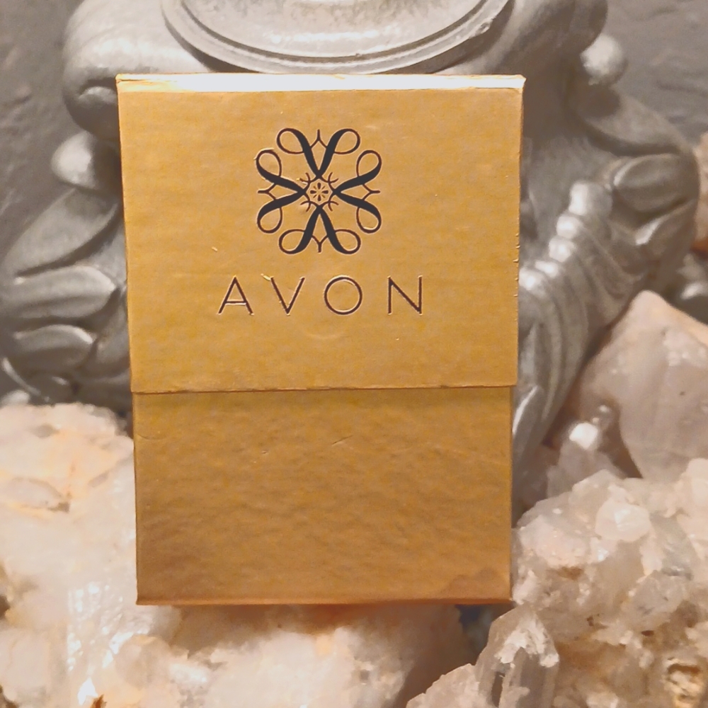 AVON Signature Collection Square Double Drop Earrings 1 1/2" L w/Rhinestones
